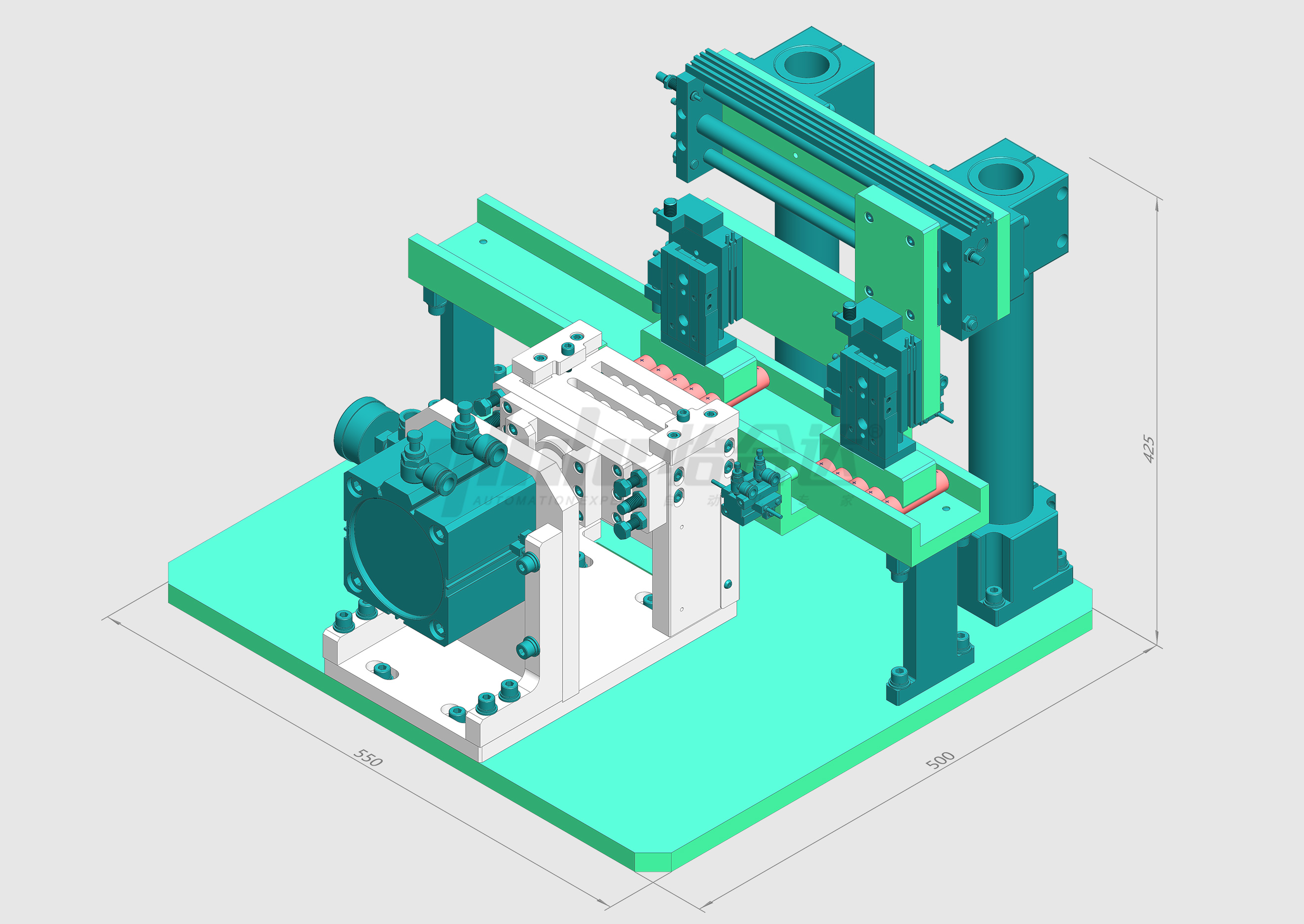 YHD-SL0085-圆柱电池贴青稞纸机构