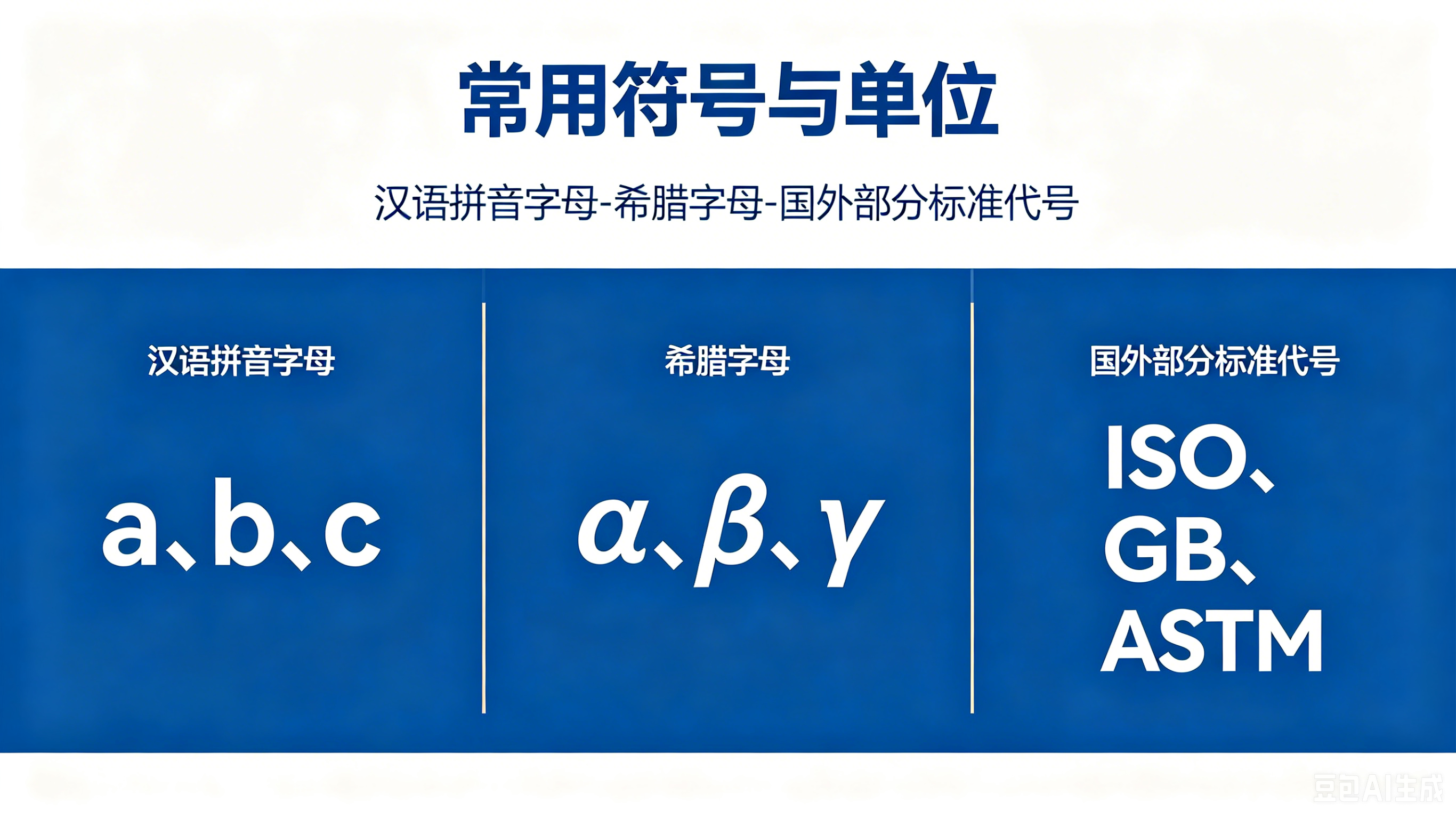 常用符号于单位--汉语拼音字母-希腊字母-国外部分标准代号