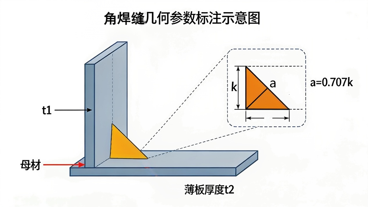 焊接件图纸上的“焊脚尺寸”标注
