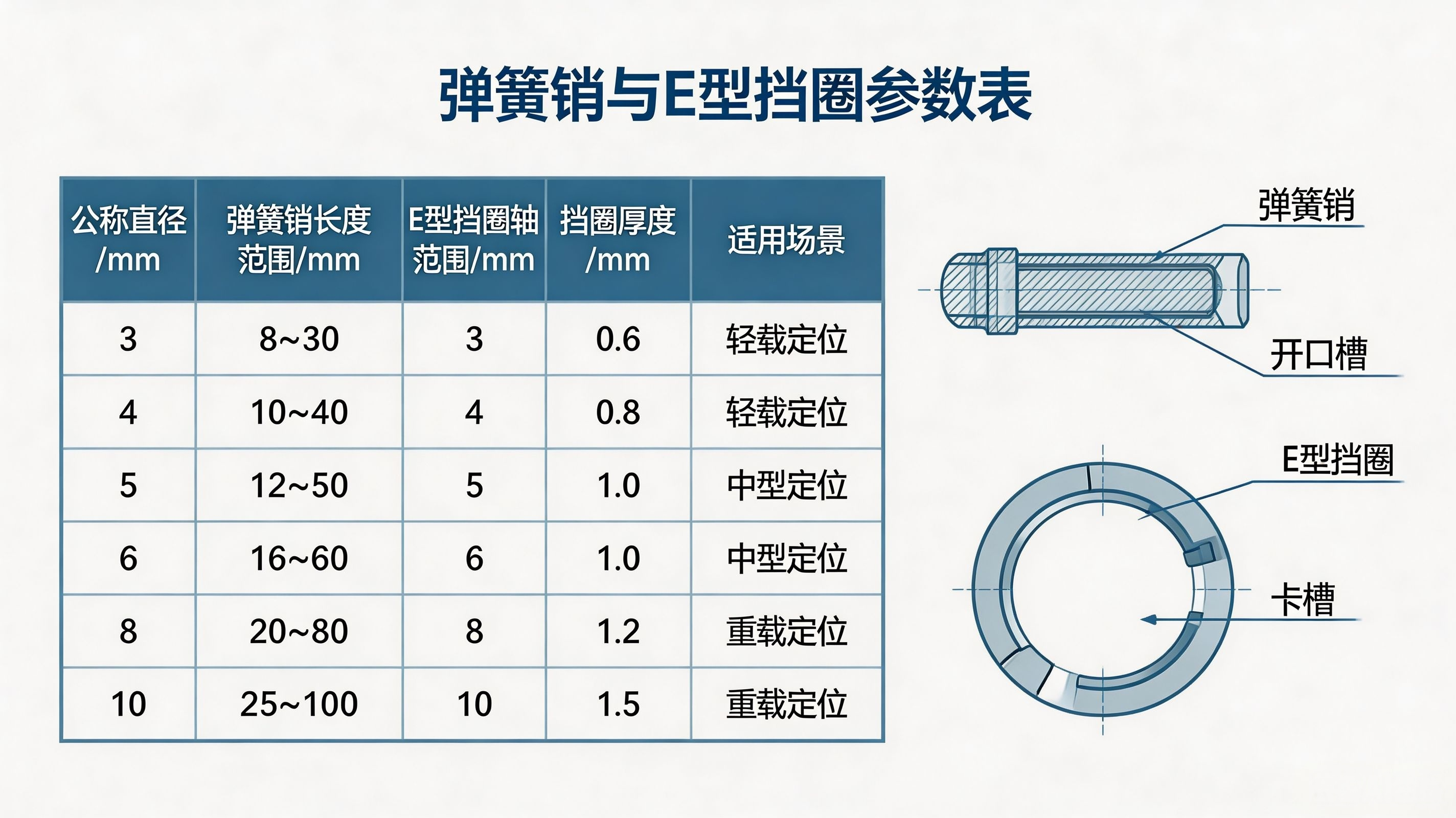 标准件--弹簧销/E型挡圈