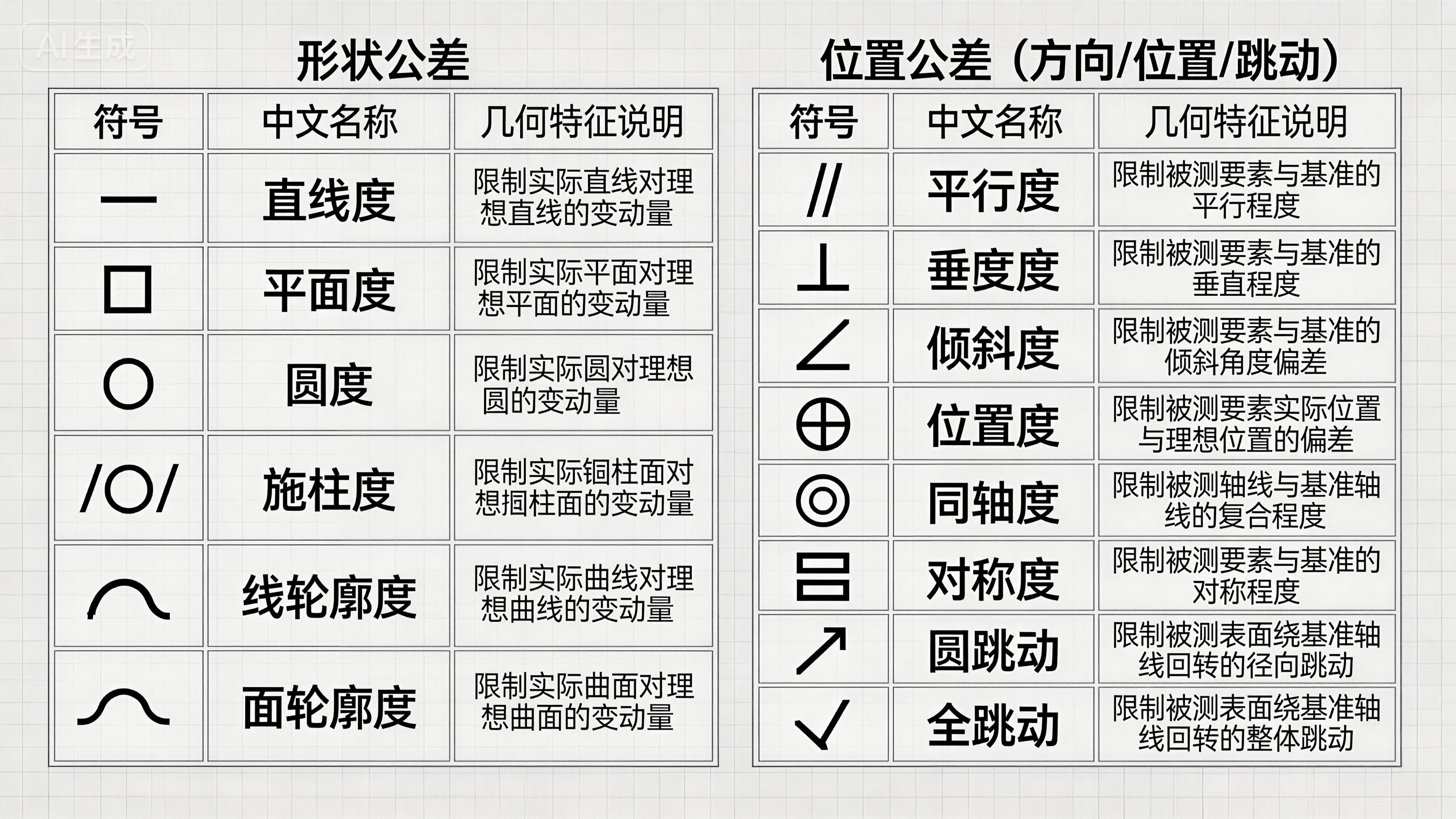 形位公差的符号