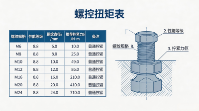 标准件--螺栓扭矩表